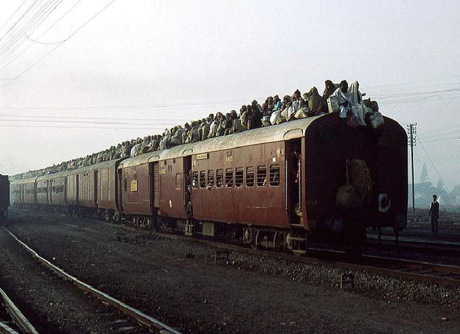 Vonat indiában.