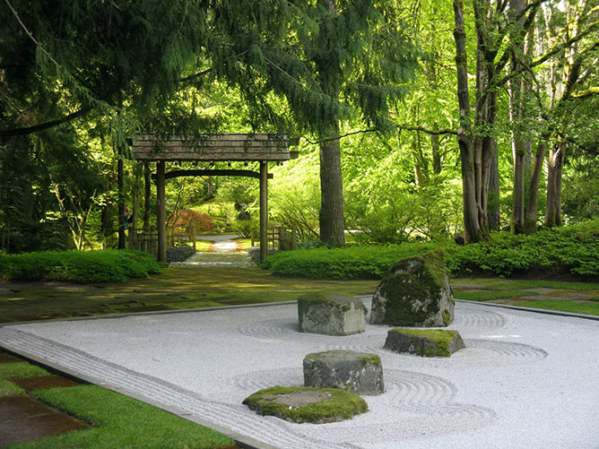Japanese Zen garden.