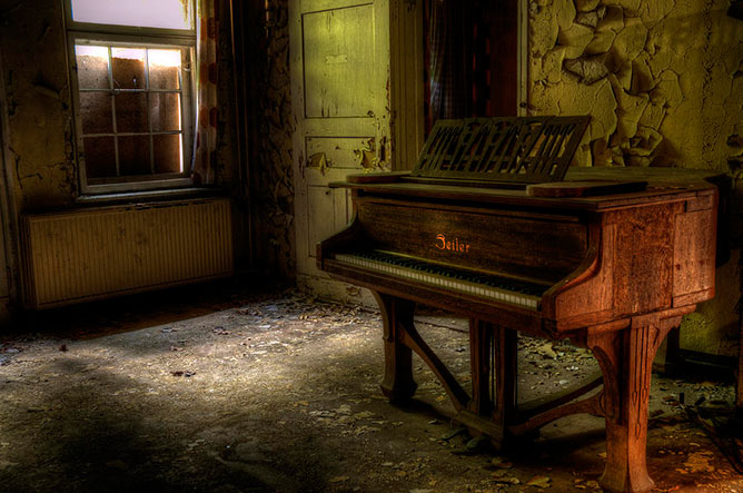 old piano.